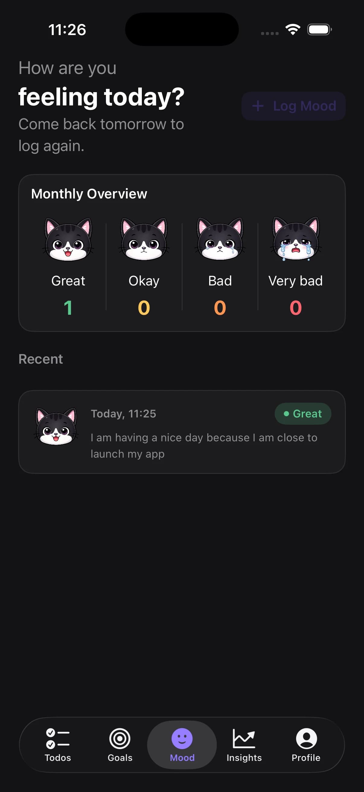 Biona detailed insights screen